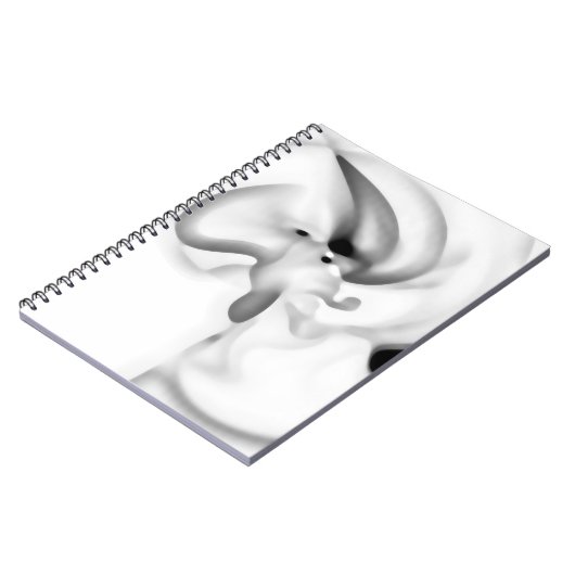 gefroren: Abstrakt, grau, weiß und schwarz Notizblock (Linke Seite)