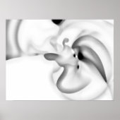 gefroren: Abstrakt, grau, weiß und schwarz Poster (Vorne)