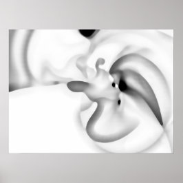 gefroren: Abstrakt, grau, weiß und schwarz Poster