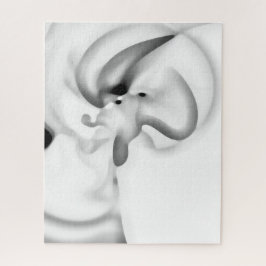 gefroren: Abstrakt, grau, weiß und schwarz Puzzle