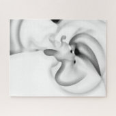 gefroren: Abstrakt, grau, weiß und schwarz Puzzle (Horizontal)