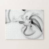 gefroren: Abstrakt, grau, weiß und schwarz Puzzle (Horizontal)