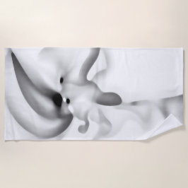 gefroren: Abstrakt, grau, weiß und schwarz Strandtuch
