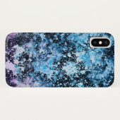 Gefroren - blaues abstraktes iPhone X Case (Rückseite (Horizontal))