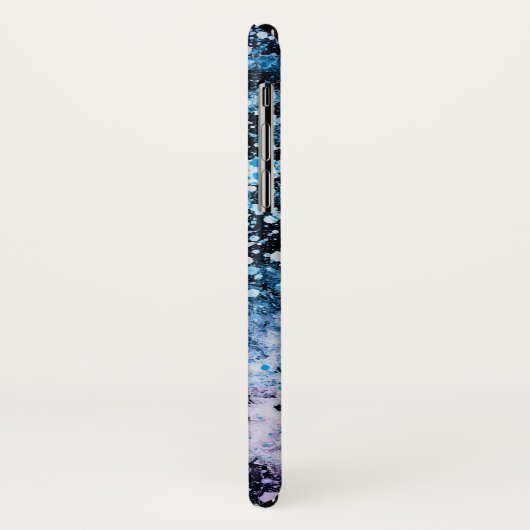Gefroren - blaues abstraktes iPhone X Case (Hinten/Links)