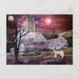 gefroren durch Mondlicht Postkarte