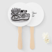 Gefroren mit Lotus-Blume Fächer (Vorne und Hinten)