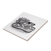Gefroren mit Lotus-Blume Fliese (Seite)