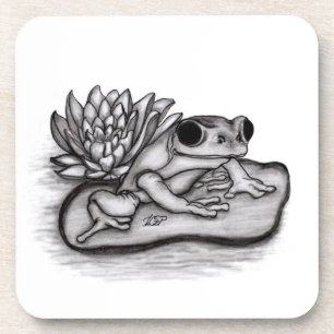 Gefroren mit Lotus-Blume Getränkeuntersetzer