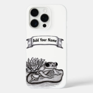 Gefroren mit Lotus-Blume , Name hinzufügen iPhone 16 Pro Hülle