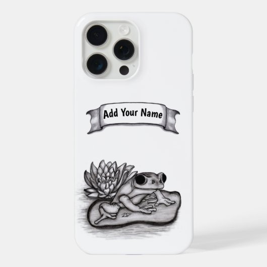 Gefroren mit Lotus-Blume , Name hinzufügen iPhone Hülle (Rückseite)