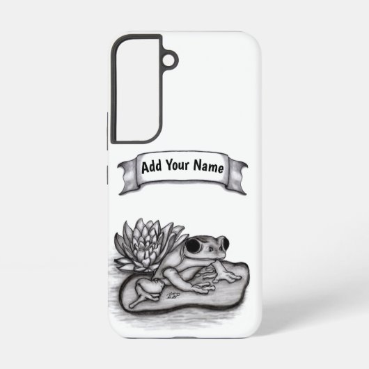 Gefroren mit Lotus-Blume , Name hinzufügen Samsung Galaxy Hülle (Rückseite)