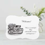 Gefroren mit Lotus-Blume , Text hinzufügen Einladung (Stehend Vorderseite)