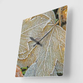 Gefrorene Blätter Wanduhr (Winkel)
