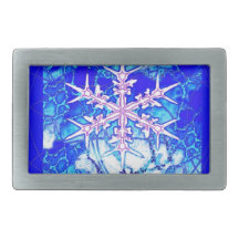 Gefrorene blaue eisige Schneeflocke-Geschenke