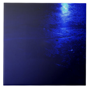 Gefrorene blaue große (6" X 6") Fliese