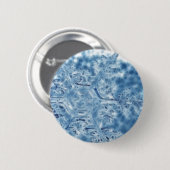 Gefrorene Eiskristall-Fraktal-Schneeflocke Button (Vorne & Hinten)