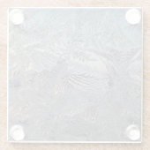 Gefrorene Eiskristalle Glasuntersetzer (Rückseite)
