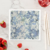 Gefrorene Frost-Abstraktfotografie Blau/Weiß Serviette (Beispiel)