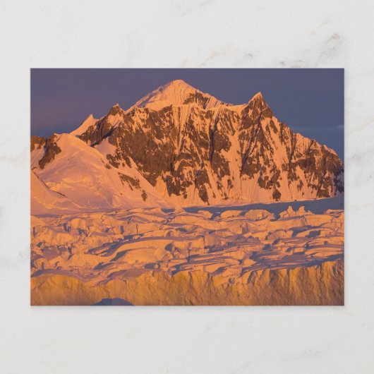 gefrorene Gletscherlandschaft entlang der Postkarte (Vorderseite)
