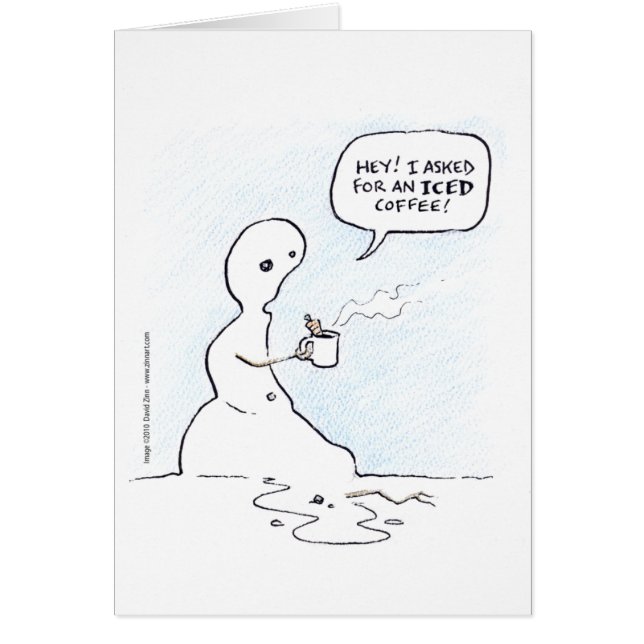 gefrorene Kaffeekarte (Vorne)