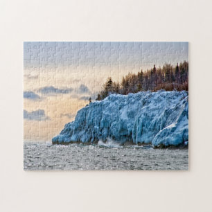 Gefrorene Küste des Lake Superior Minnesota Puzzle