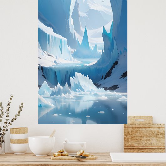Gefrorene Landschaft Poster (Küche)