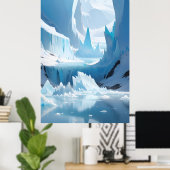 Gefrorene Landschaft Poster (Heimbüro)
