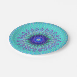 Gefrorene Mandala Pappteller