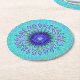 Gefrorene Mandala Runder Pappuntersetzer