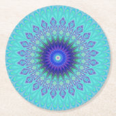 Gefrorene Mandala Runder Pappuntersetzer (Vorderseite)