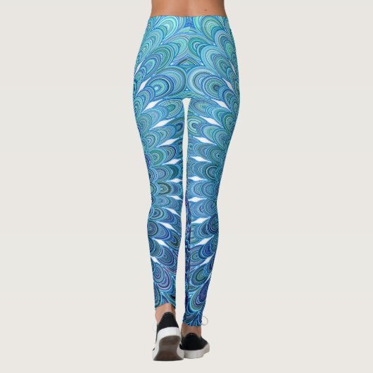 Gefrorene ovale Mandala Leggings (Rückseite)