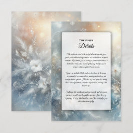 Gefrorene Petalen in einer Golden Winter Mist Hoch Begleitkarte