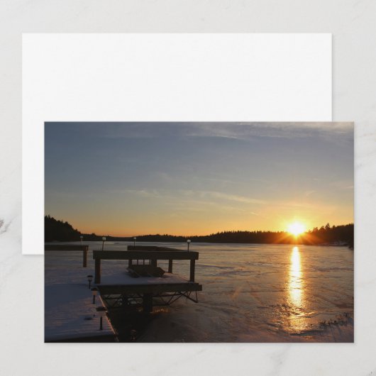 Gefrorene Reflexion Einladung (Vorne/Hinten)