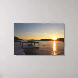 Gefrorene Reflexion Leinwanddruck