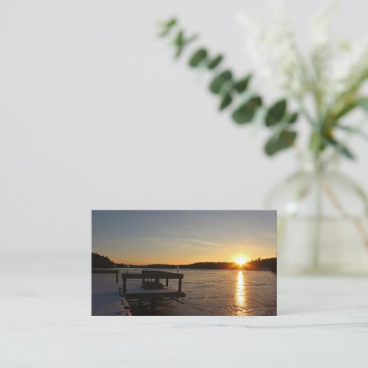 Gefrorene Reflexion Visitenkarte (Stehend Vorderseite)