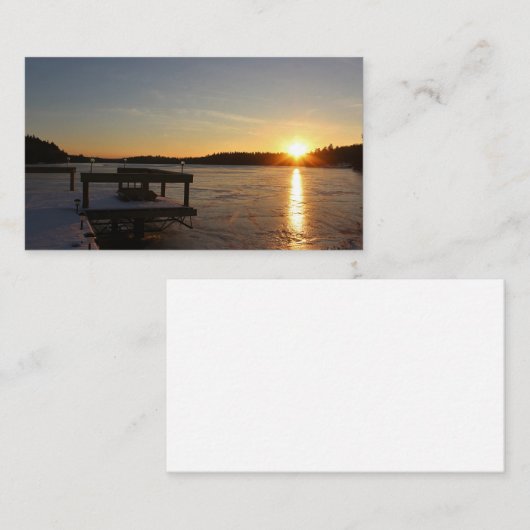 Gefrorene Reflexion Visitenkarte (Vorne/Hinten)