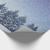 Gefrorene Schnee-Winter-Waldszene Geschenkpapier (Ecke)