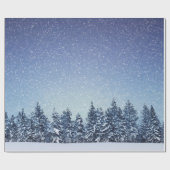 Gefrorene Schnee-Winter-Waldszene Geschenkpapier (Flach)