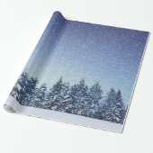 Gefrorene Schnee-Winter-Waldszene Geschenkpapier (Ungerollt)