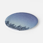 Gefrorene Schnee-Winter-Waldszene Pappteller (Schrägansicht)