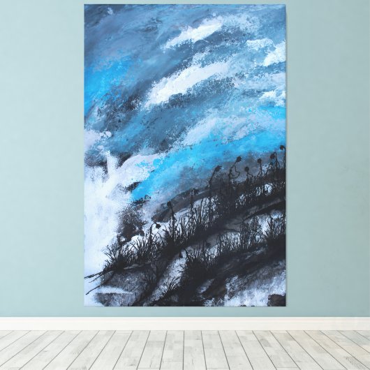 Gefrorene Sonnen Leinwanddruck (Insitu (Holzboden))