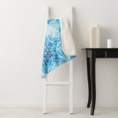 Gefrorene Sterne, Schneeflocken Nahtloses Muster. Sherpadecke (Beispiel)