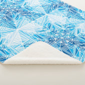 Gefrorene Sterne, Schneeflocken Nahtloses Muster. Sherpadecke (3/4)