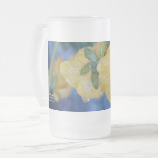 "Gefrorene Stiefmütterchen" 16-Oz.Mattierte Tasse (Vorderseite Links)