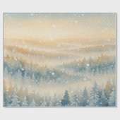 Gefrorene Träume Schneelandschaft Geschenkpapier (Flach)