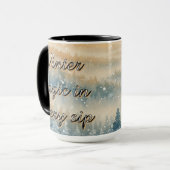 Gefrorene Träume Schneelandschaft Tasse (Vorderseite Links)