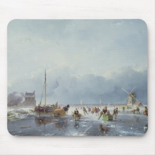 Gefrorene Winterszene Mousepad (Vorne)