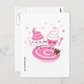 Gefrorene Yogurt-Schwestern Postkarte (Vorne/Hinten)