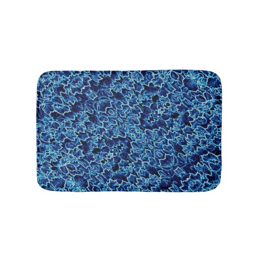 Gefrorener blauer Efeu Cool Badematte (Vorderseite)